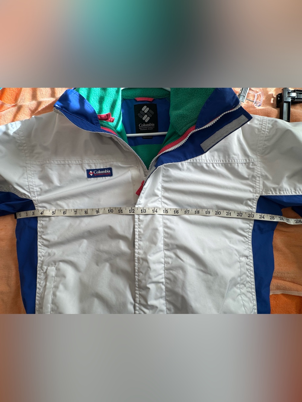 Vintage Columbia Bugaboo 3-in-1 Interchange
Jacket Women's M White Blue Green Fl - Picture 6 of 15